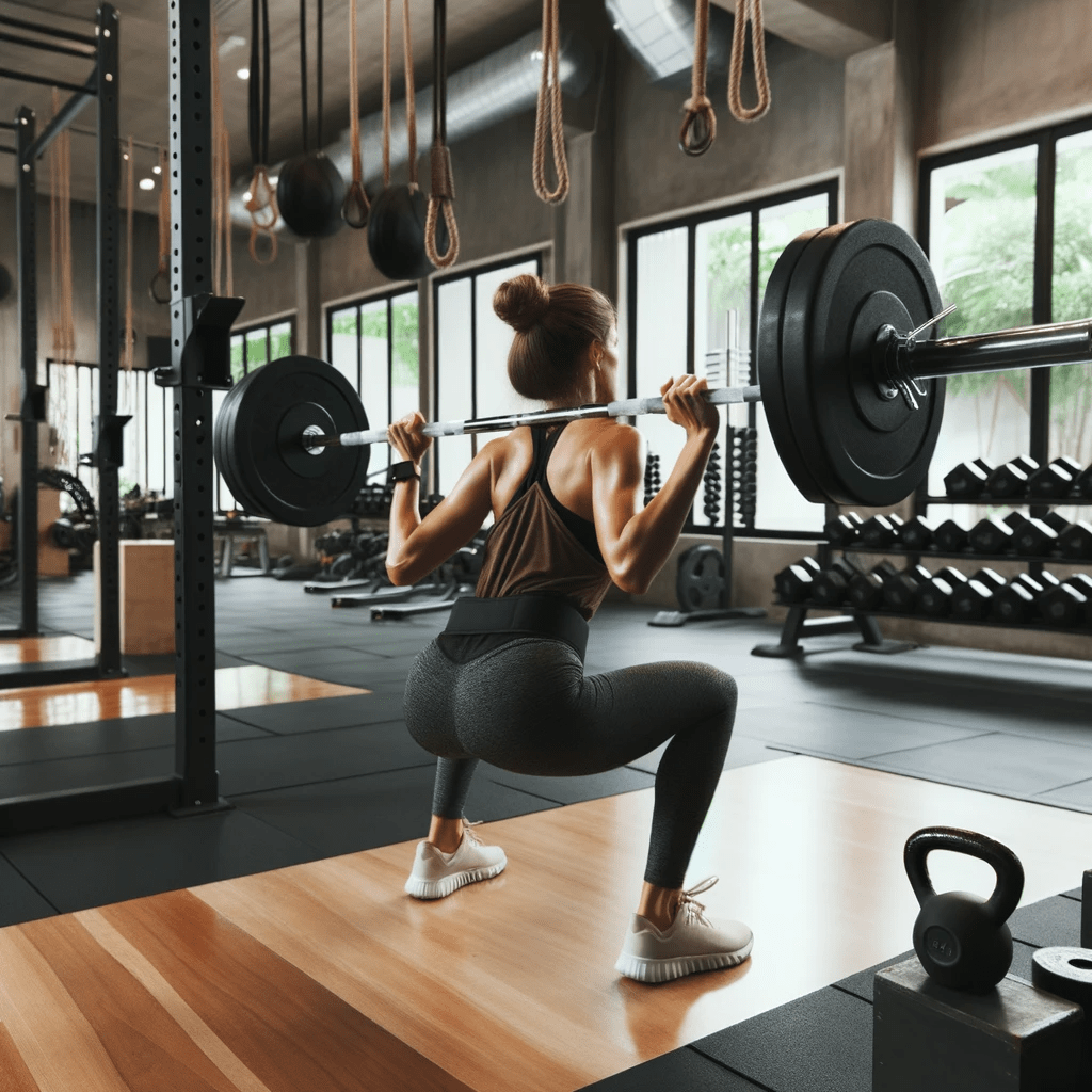 squat in gym