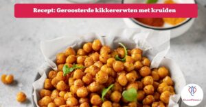 banner geroosterde kikkererwten met kruiden